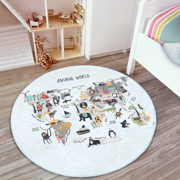 Světle modrý dětský koberec ø 120 cm Comfort – Mila Home