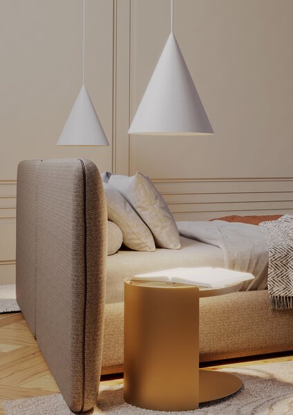 Redo Minimalistické závěsné svítidlo KONOS, ø35cm Barva: Černá