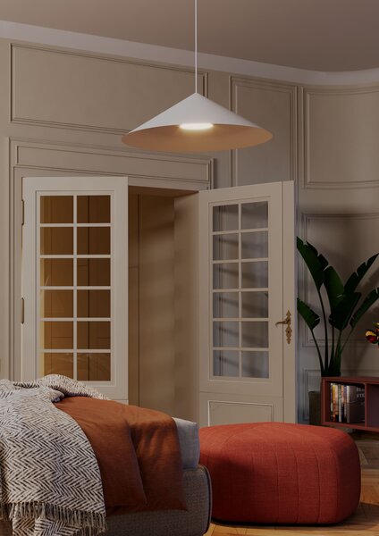 Redo Minimalistické závěsné svítidlo KONOS, ø75cm Barva: Černá