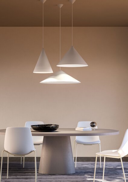 Redo Minimalistické závěsné svítidlo KONOS, ø35cm Barva: Černá