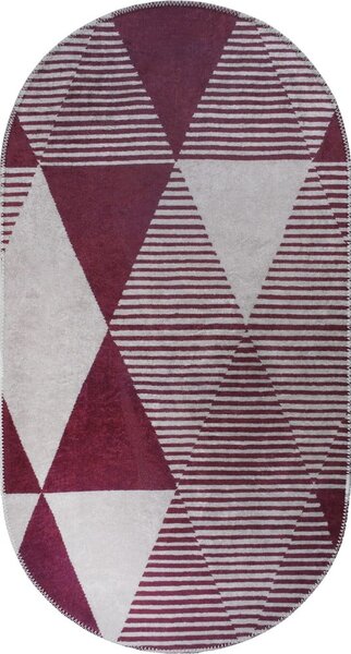 Vínový pratelný koberec 120x180 cm Oval – Vitaus
