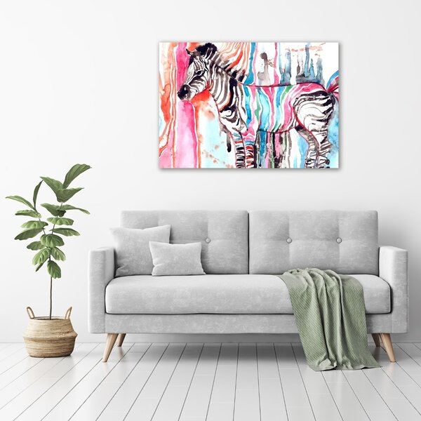 Foto obraz na plátně Barevná zebra oc-87232366