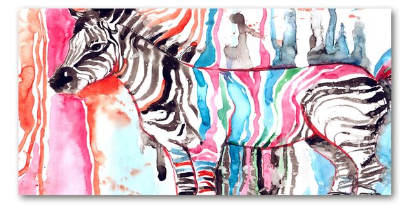 Fotoobraz na skle Barevná zebra osh-87232366