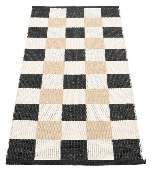 Černo-krémový vnitřní a venkovní běhoun 70x160 cm Pix Black Vanilla – Pappelina
