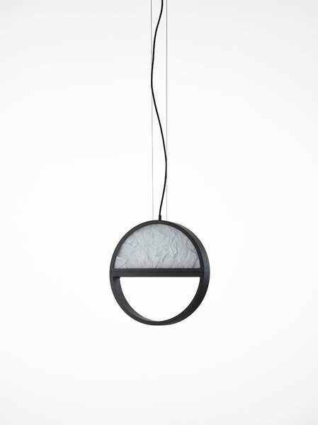 Brokis Designové závěsné svítidlo Geometric 1/2 TOP PC1141, ⌀40cm Barva spodní části skla: triplex opál BROKISGLASS (CGGB2768), Povrchová úprava skla: lesklý povrch (lícová strana) (CGSU2736)