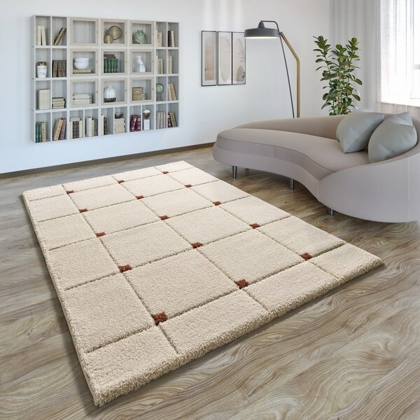 Koberec v cihlové a krémové barvě 60x120 cm Brenda – Universal