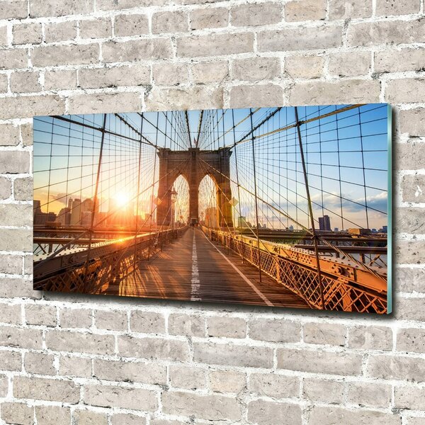 Moderní skleněný obraz z fotografie Brooklynský most osh-87335557