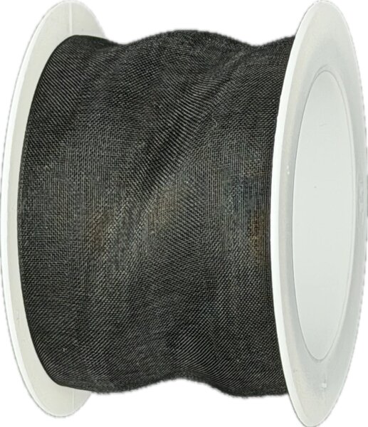 Stuha organzová ORGANDY Deep Black černá 40mm x 4m (7,-Kč/m)