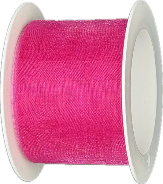 Organzová stuha ORGANDY Shocking Pink růžová 40mm x 4m (7,-Kč/m)