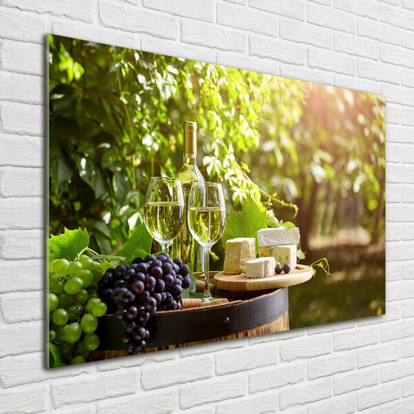 Foto obraz skleněný horizontální Víno a občerstvení osh-87376034