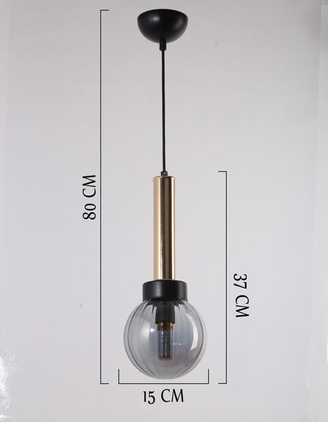Závěsné svítidlo se skleněným stínidlem ø 15 cm Cota – Squid Lighting