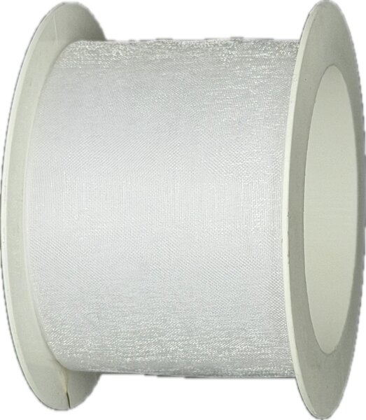Stuha organzová ORGANDY Pure White bílá 40mm x 4m (7,-Kč/m)