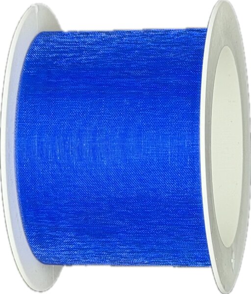 Stuha organzová ORGANDY Royal Blue tmavě modrá 40mm x 4m (6,- Kč/m)
