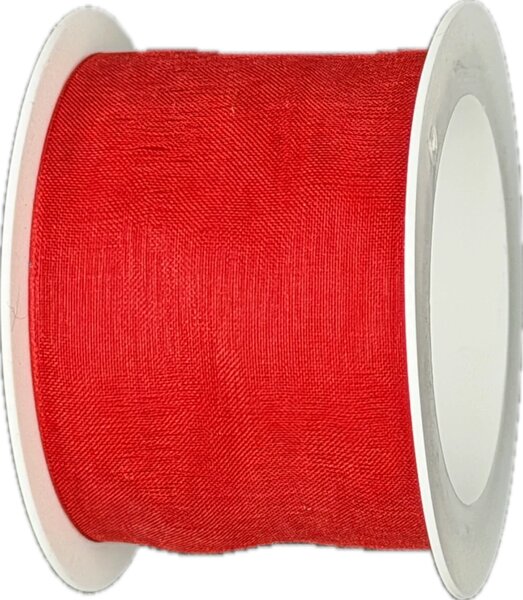 Stuha organzová ORGANDY Ruby Red červená 40mm x 4m (7,- Kč/m)