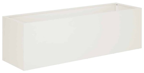 Zahradní pěstebník Bílá 80 x 30 x 30 cm Studená válcovaná ocel
