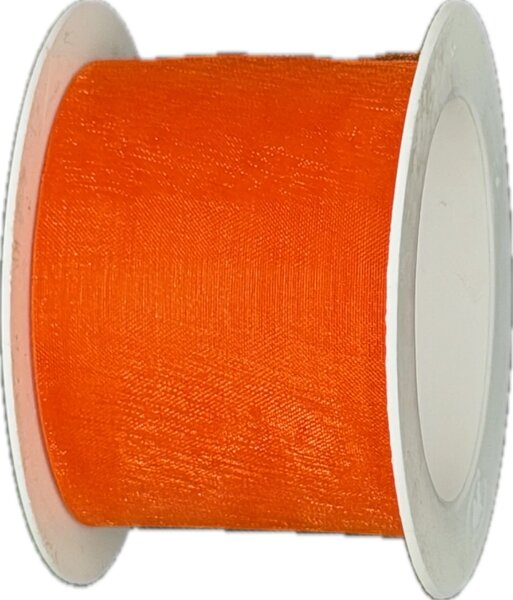 Stuha organzová ORGANDY Sunset Orange oranžová 40mm x 4m (7,-Kč/m)