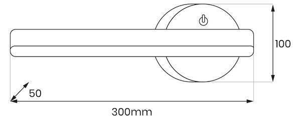 Nástěnné LED svítidlo Sydney L, 1x LED 6w, 4000k, b