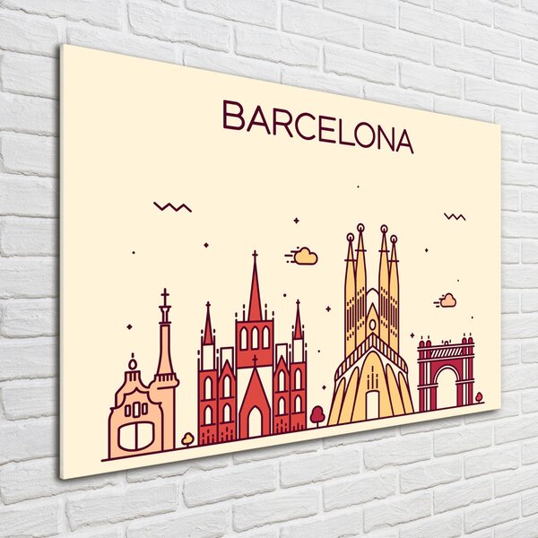 Foto obraz fotografie na skle Nápis Barcelona osh-87486158