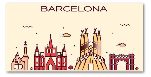 Foto obraz fotografie na skle Nápis Barcelona osh-87486158