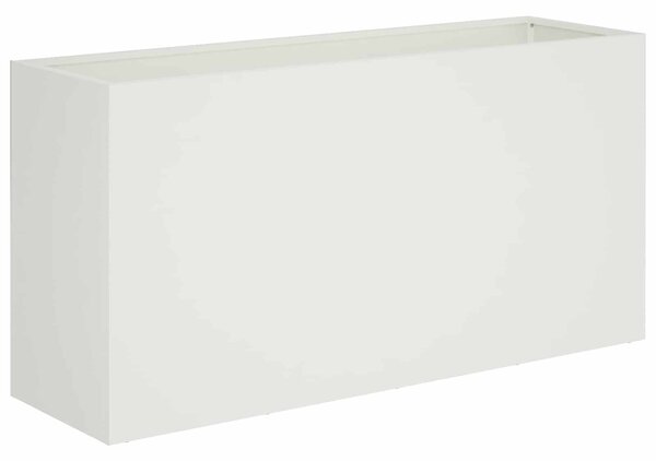 Zahradní pěstebník Bílá 100 x 30 x 40 cm Studená válcovaná ocel