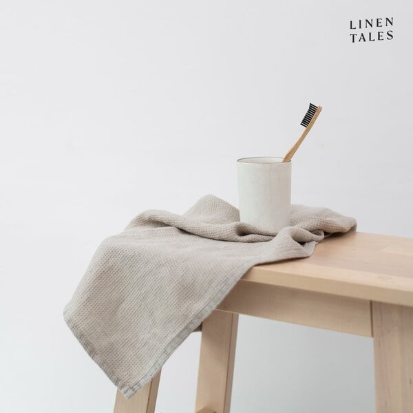 Vaflová lněná osuška v přírodní barvě 75x125 cm Natural Fine Waffle – Linen Tales