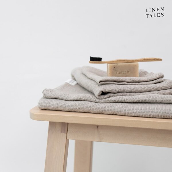 Vaflová lněná osuška v přírodní barvě 75x125 cm Natural Fine Waffle – Linen Tales