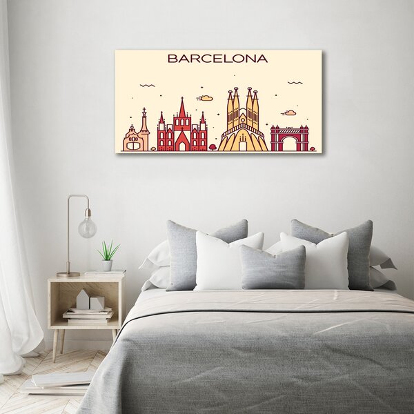 Foto obraz na plátně Nápis Barcelona oc-87486158