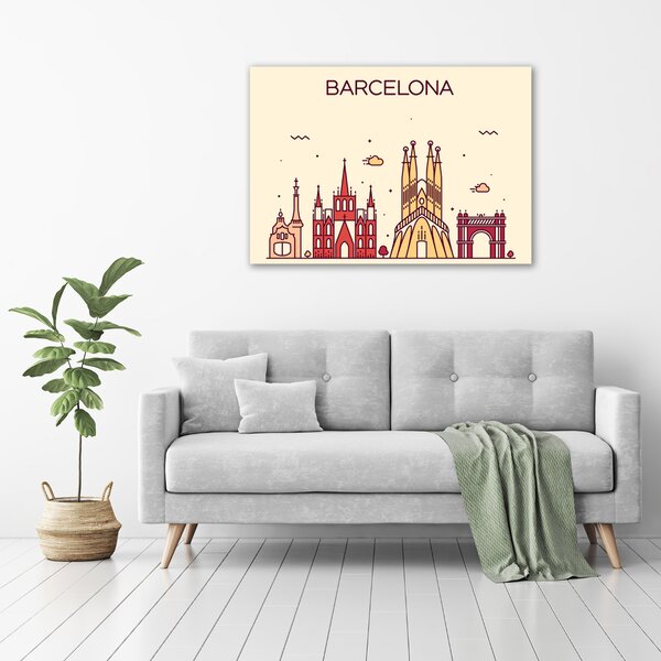 Foto obraz na plátně Nápis Barcelona oc-87486158