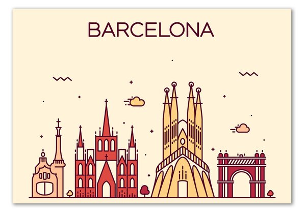 Foto obraz fotografie na skle Nápis Barcelona osh-87486158