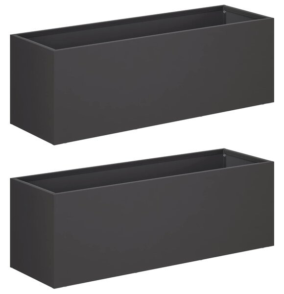 Zahradní pěstebník 2 ks Černá 60 x 20 x 20 cm