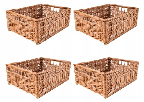 Univerzální proutěný koš, hnědý