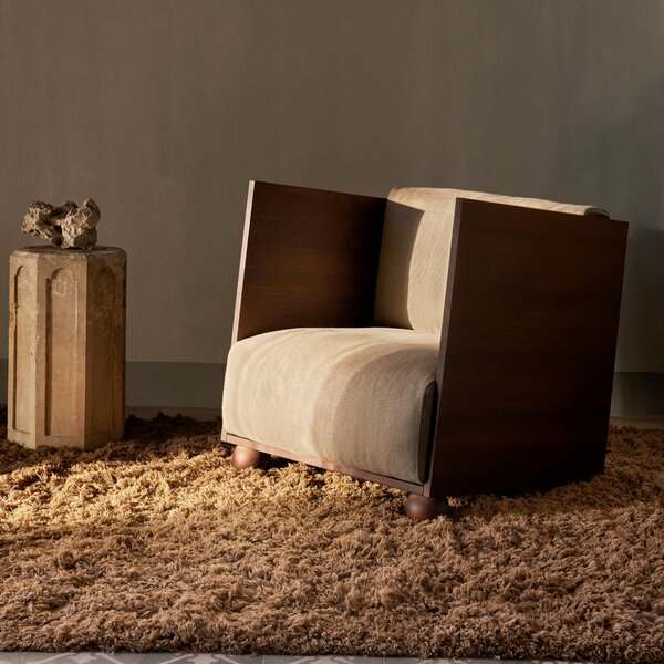 FERM LIVING Koberec Meadow High Pile, Light Sand, 140 x 200