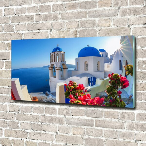 Fotoobraz skleněný na stěnu do obýváku Santorini Řecko osh-87829826