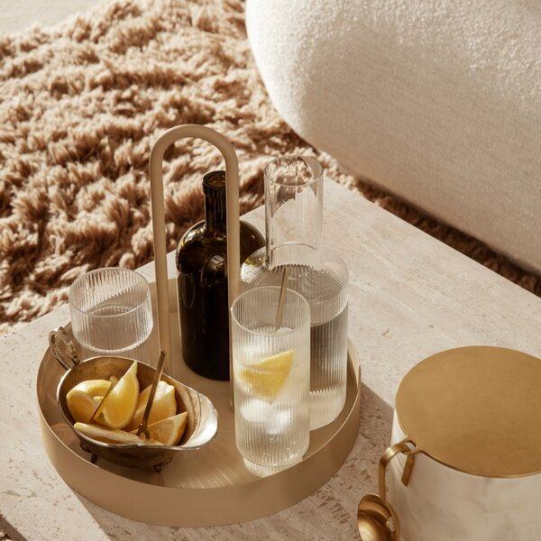 FERM LIVING Koberec Meadow High Pile, Light Sand, 140 x 200