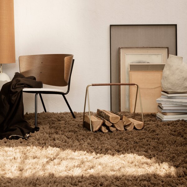 FERM LIVING Koberec Meadow High Pile, Light Sand, 140 x 200
