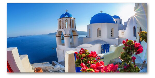 Fotoobraz skleněný na stěnu do obýváku Santorini Řecko osh-87829826