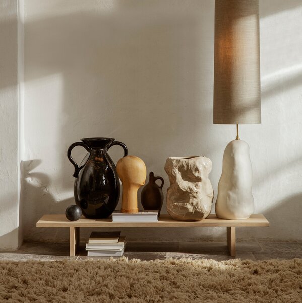 FERM LIVING Koberec Meadow High Pile, Light Sand, 140 x 200