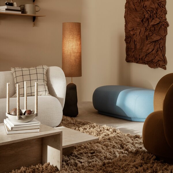 FERM LIVING Koberec Meadow High Pile, Light Sand, 140 x 200
