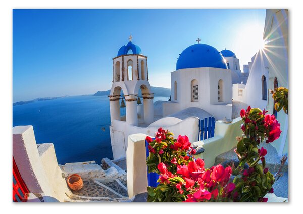 Fotoobraz skleněný na stěnu do obýváku Santorini Řecko osh-87829826