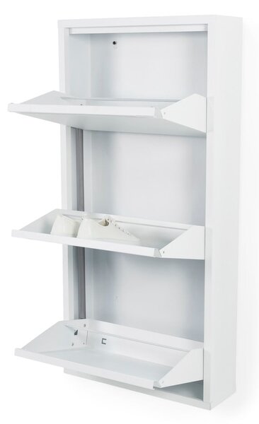 Bílý kovový výklopný botník 50x103x15 cm Billy – Spinder Design