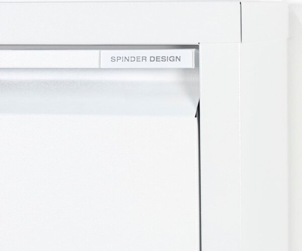 Bílý kovový výklopný botník 50x103x15 cm Billy – Spinder Design