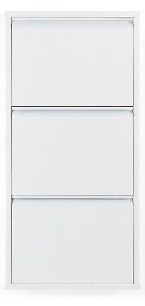 Bílý kovový výklopný botník 50x103x15 cm Billy – Spinder Design