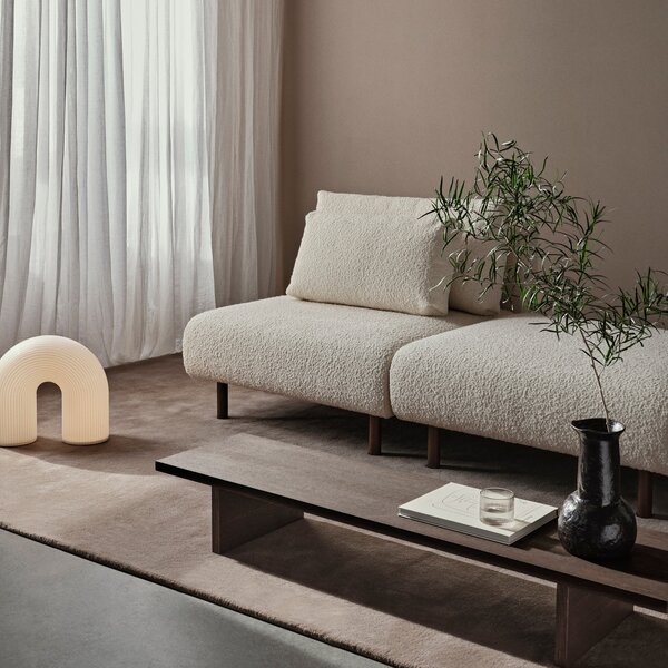 FERM LIVING Koberec Stille Tufted, Ash Brown, 140 x 200 cm