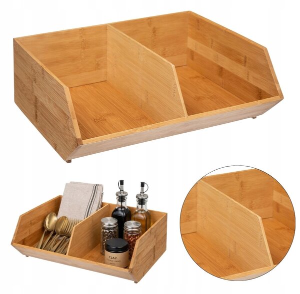 Organizér 5five simply smart bambusový hnědý se 2 přihrádkami