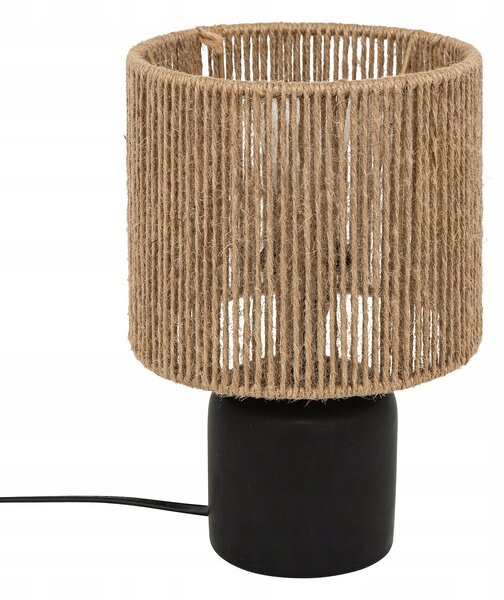 Atmosphera Keramické stolní lampy KOBY s proutěným stínidlem, 24 cm