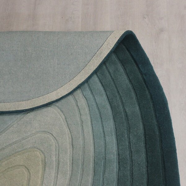 Modrý vlněný koberec 160x230 cm Puddle Ombre Wool – Flair Rugs