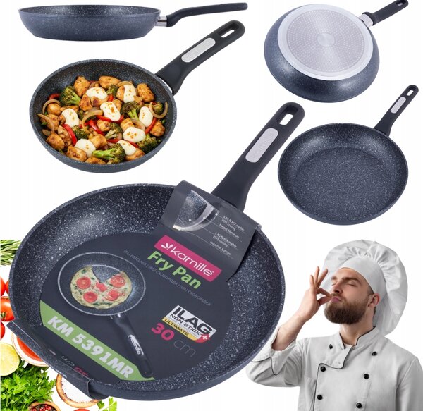 Tradiční pánev Kamille 30 cm s mramorovým povrchem