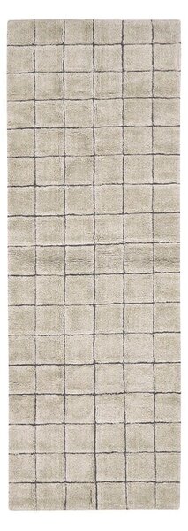 Béžový ručně tkaný vlněný běhoun 80x230 cm Mosaic Sandstone – Lorena Canals