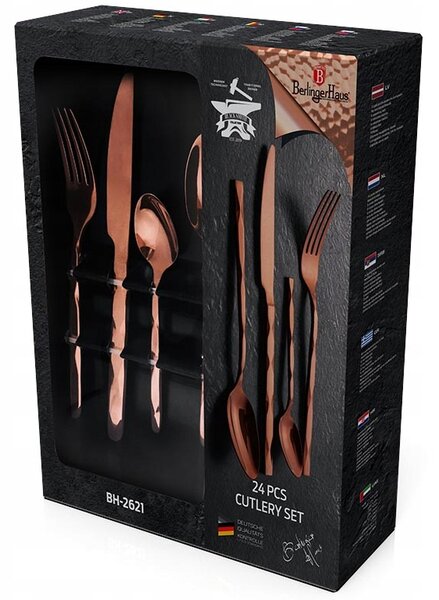 Příbory 24 ks Berlinger Haus Rose Gold BH-2621