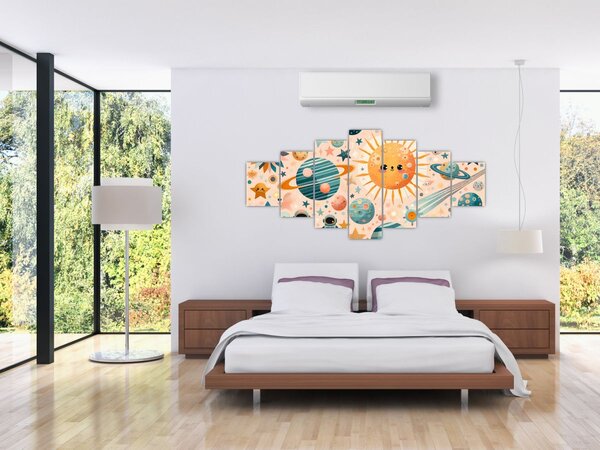 Obraz - Kousky z vesmíru (210x100 cm)
